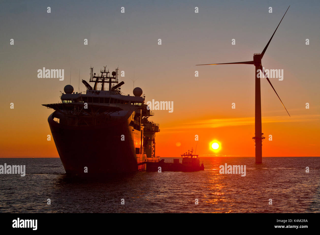 Borkum west 2 offshore wind farm Foto Stock