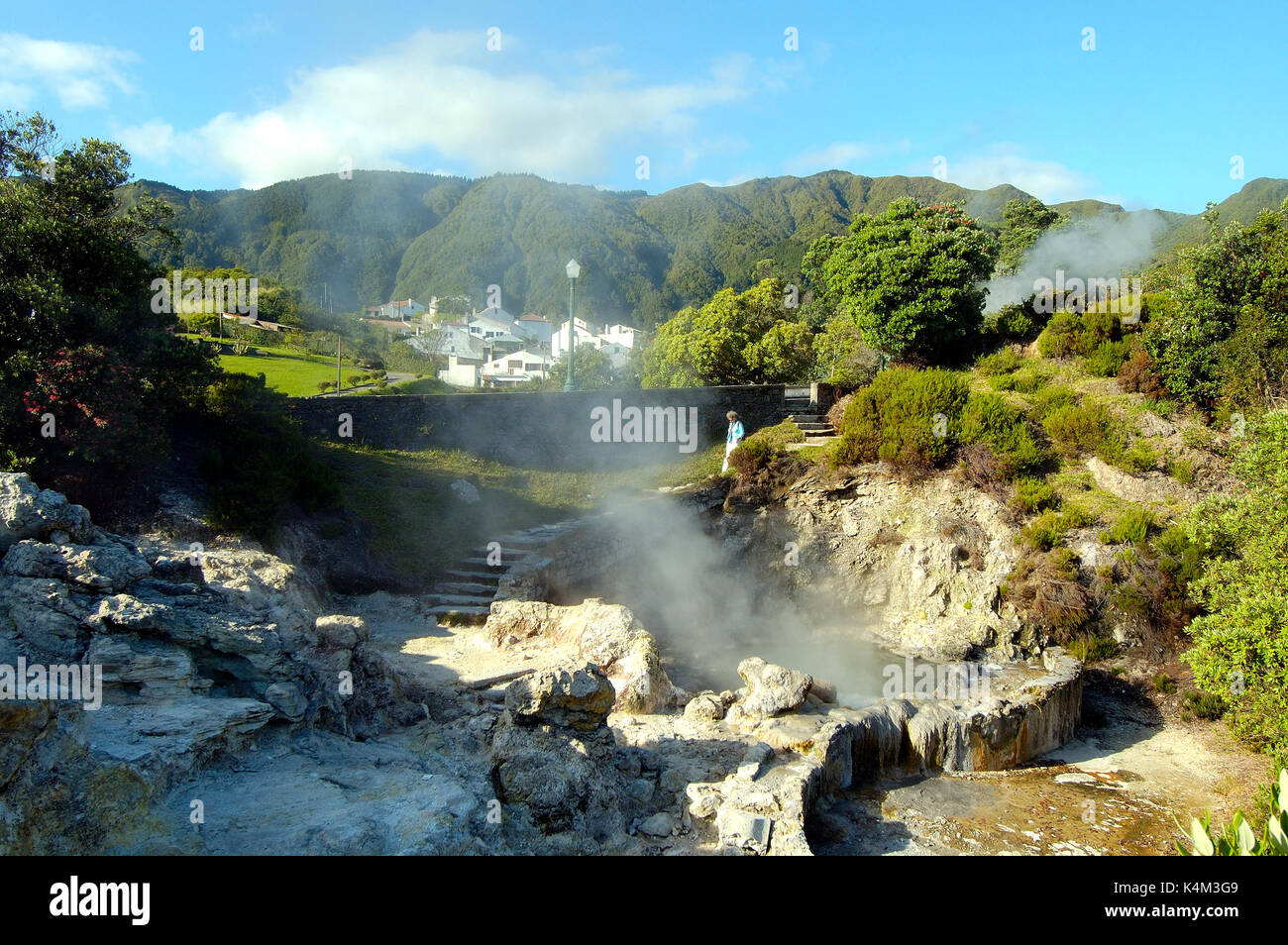 Formazioni vulcaniche a Furnas, isola di São Miguel. Azzorre, Portogallo Foto Stock