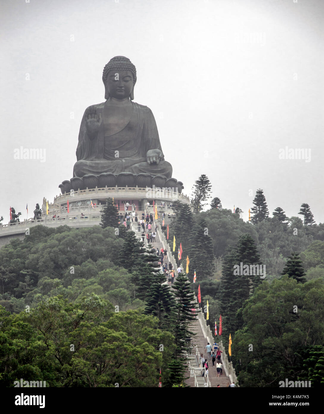 Big Buddha sull'Isola di Lantau Foto Stock