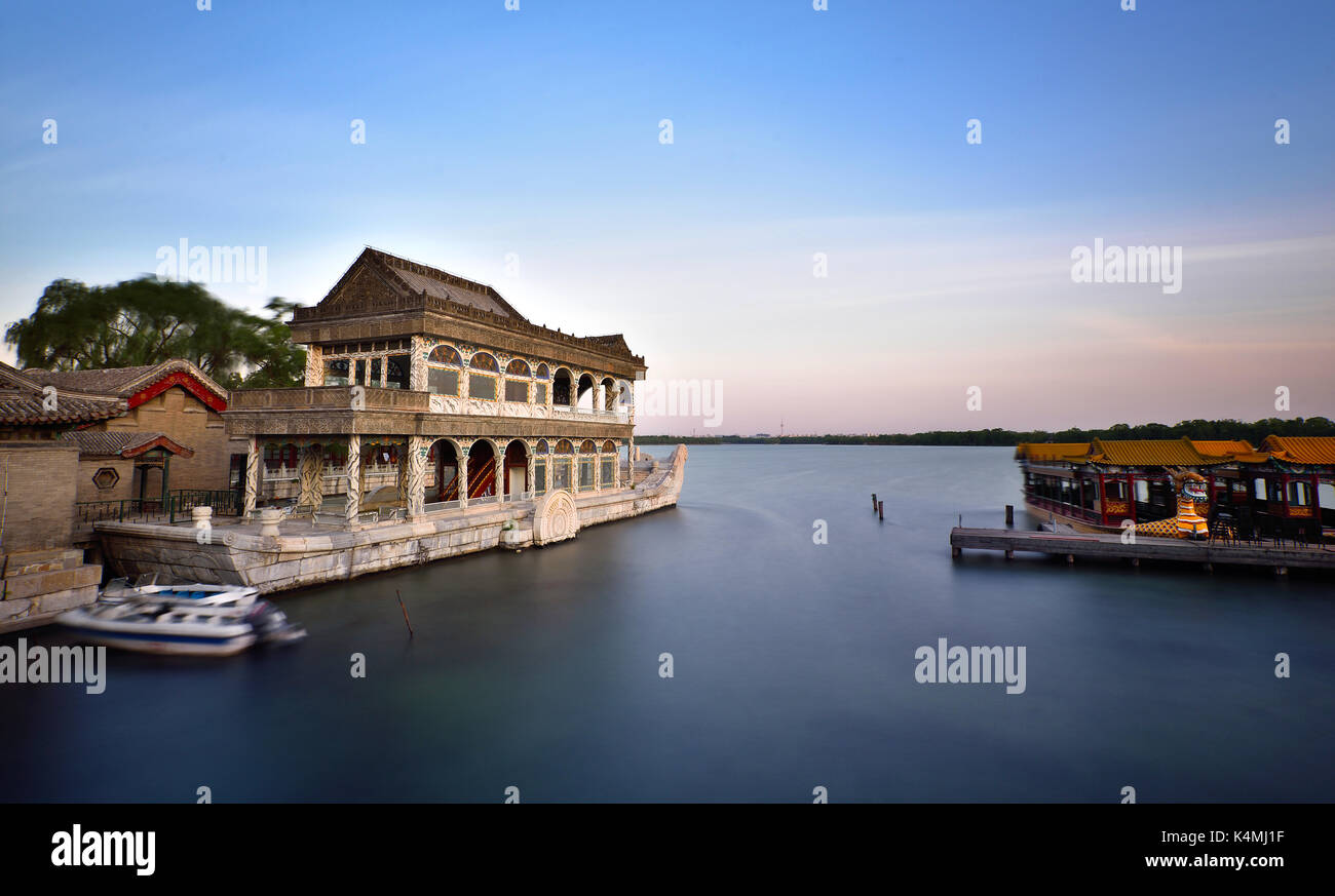Nave di marmo nel Palazzo d'estate,Beijing, Cina. Foto Stock