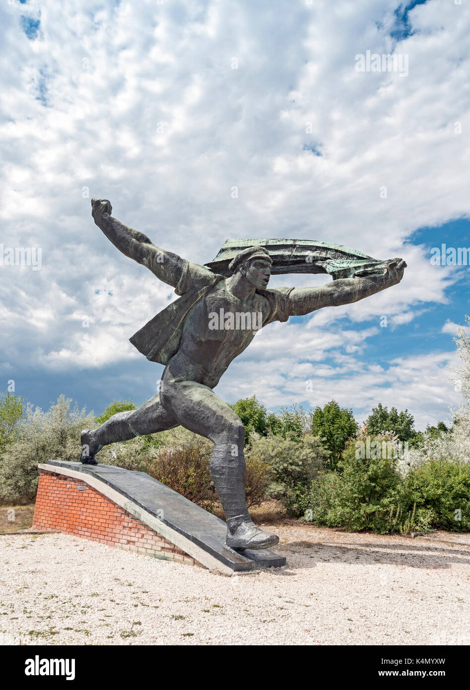 Monumento della Repubblica dei Consigli di Istvan Kiss, StatuePark (Szoborpark), Budapest, Ungheria Foto Stock
