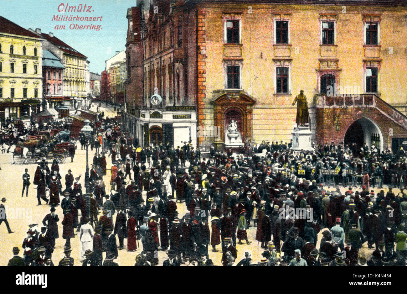 La Cecoslovacchia - OLMUTZ - Giro del secolo nb. Banda Militare, off square. (Tema utilizzato da Mahler) MAHLER aveva il suo secondo lavoro qui Foto Stock