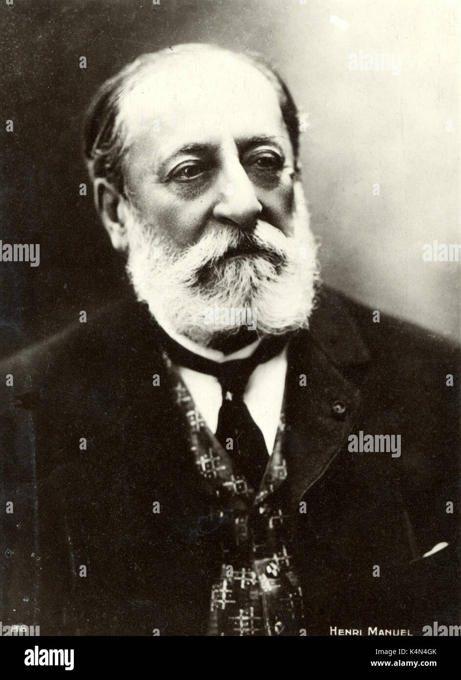 Camille Saint-Saens ritratto. Il compositore francese (1835-1921). Fotografia di Henri Manuel Foto Stock