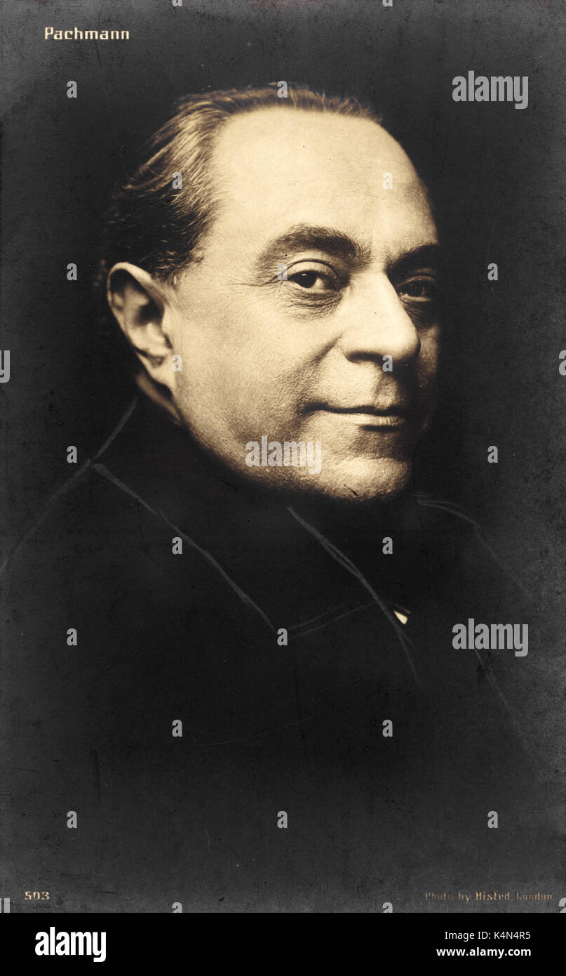 Vladimir de PACHMAN, ritratto particolarmente rinomata per le sue esibizioni di Chopin pianista russo. 1848 - 1933 Foto Stock