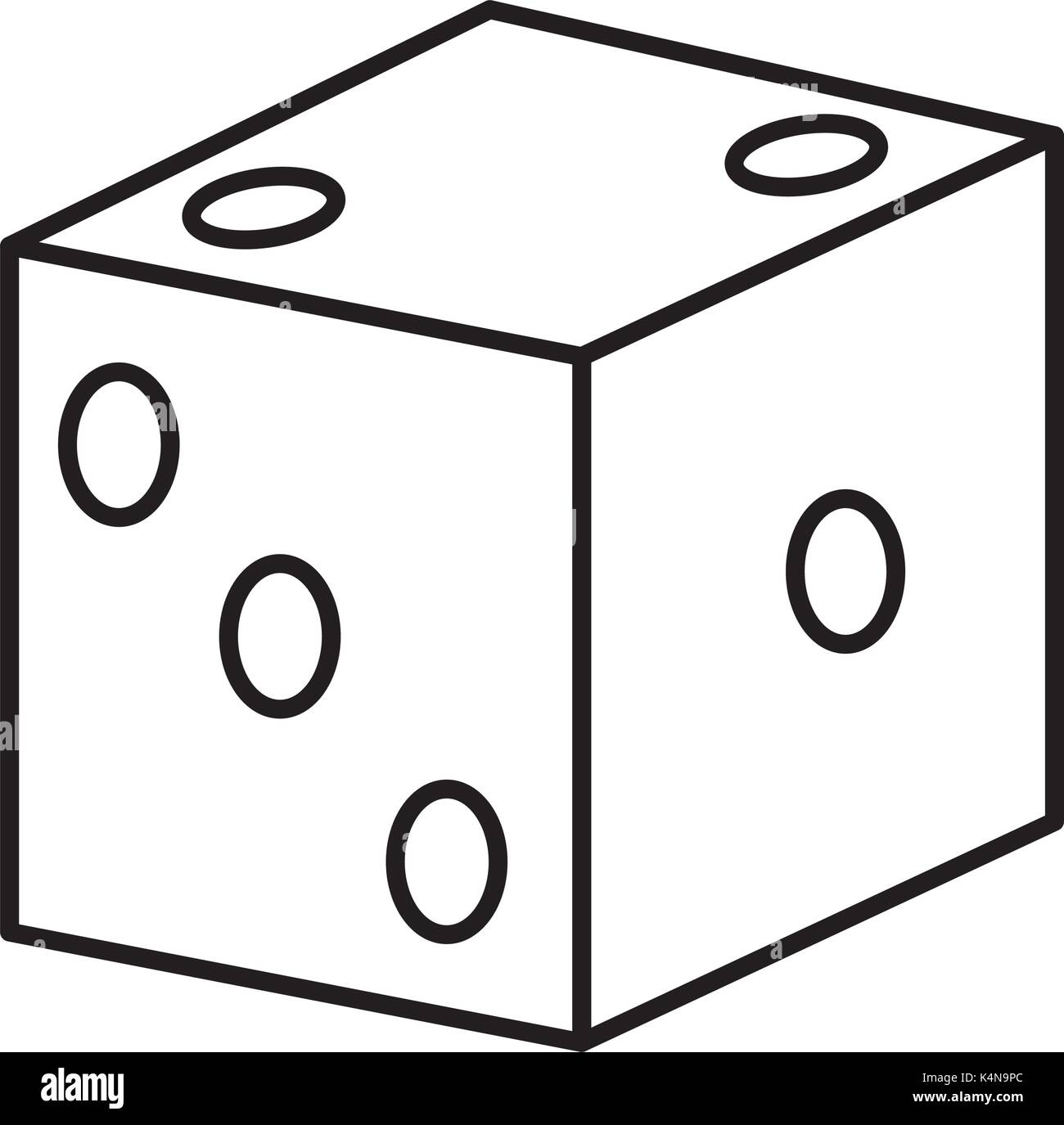 Dice Casino Illustrazione Vettoriale