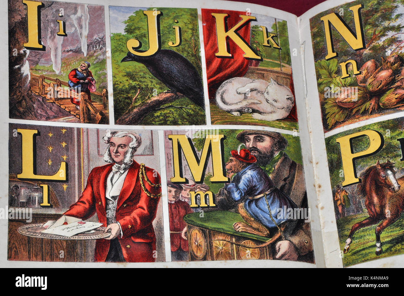 Victorian Alphabet Book Foto Stock