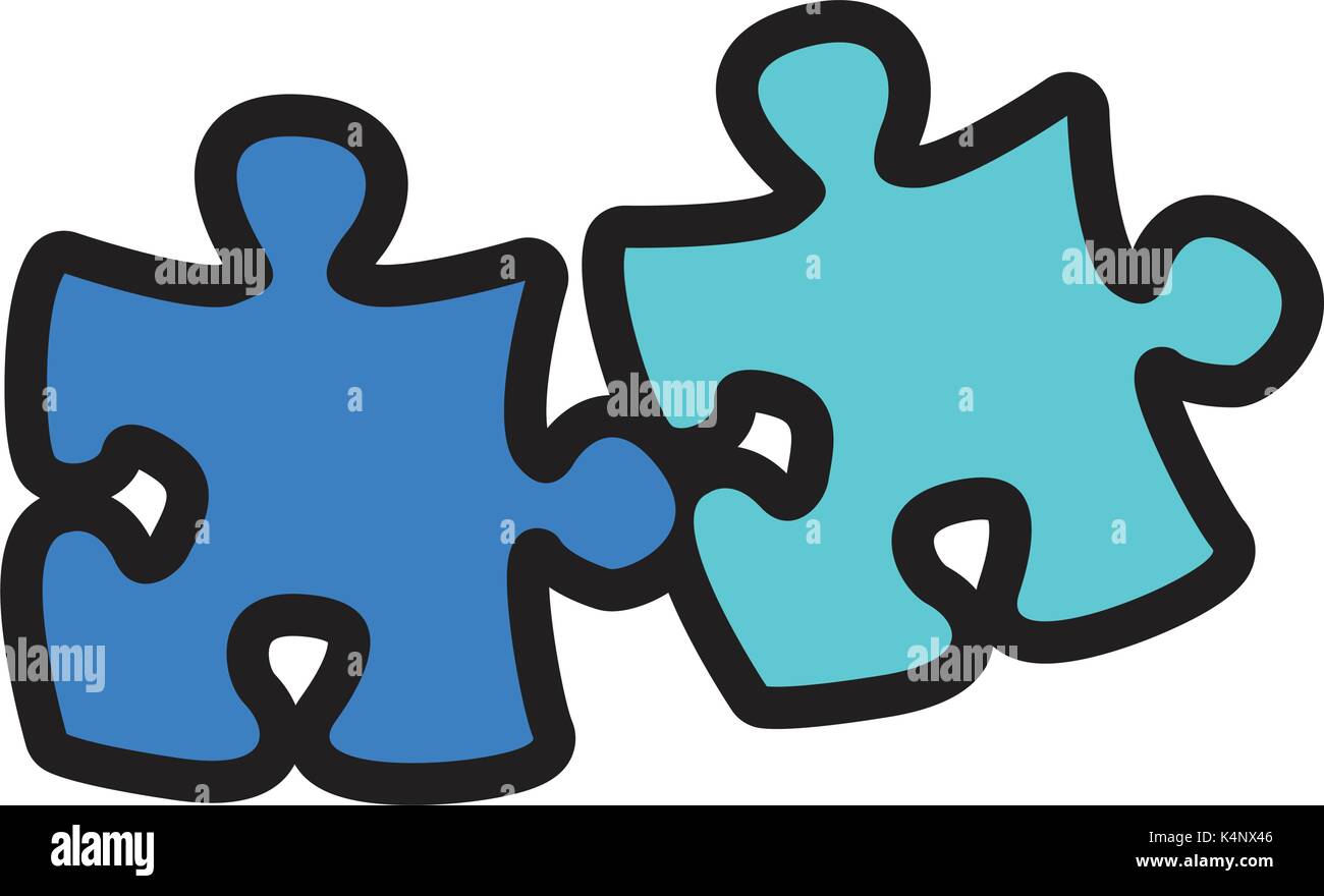 Pezzi di un puzzle Illustrazione Vettoriale