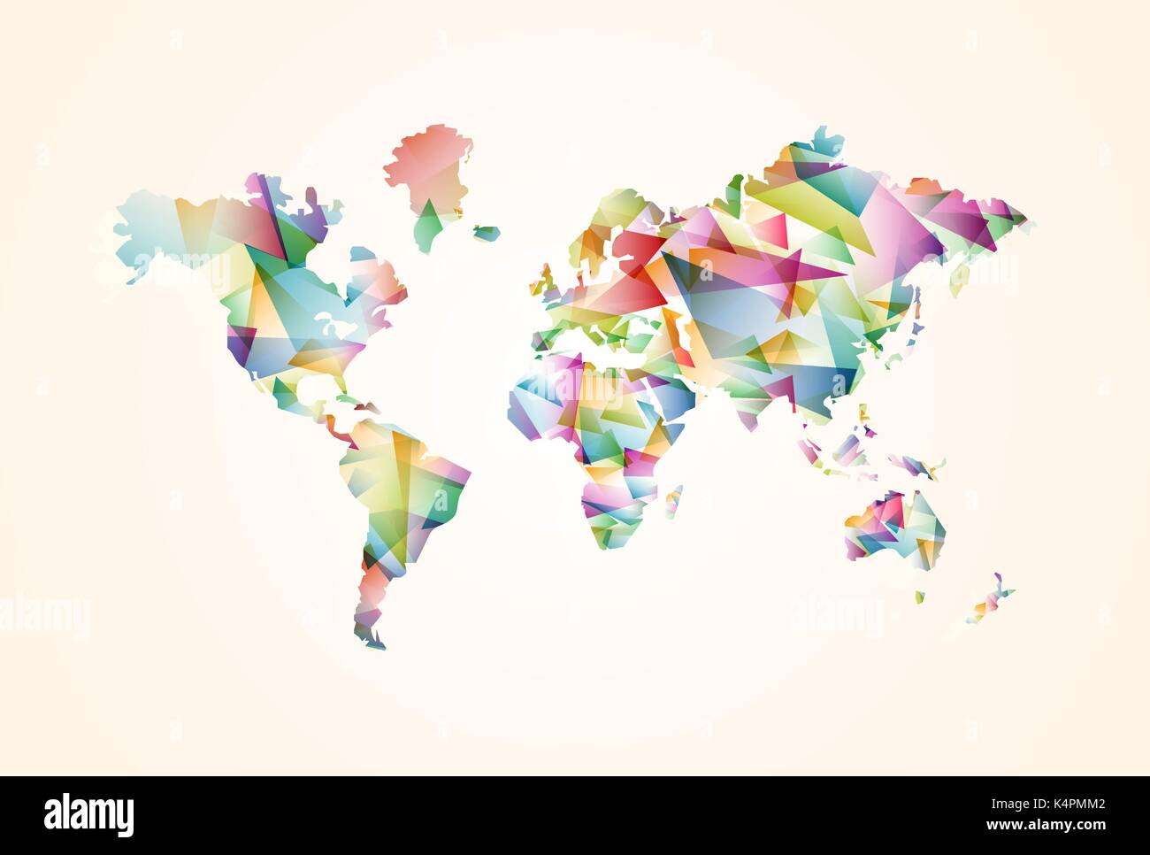 Mondo astratto mappa modello illustrazione fatta di colorato trasparente di forma triangolare. Moderno pianeta geometrica silhouette. EPS10 vettore. Illustrazione Vettoriale Mondo astratto mappa modello illustrazione fatta di colorato trasparente di forma triangolare. Moderno pianeta geometrica silhouette. EPS10 vettore. Illustrazione Vettoriale