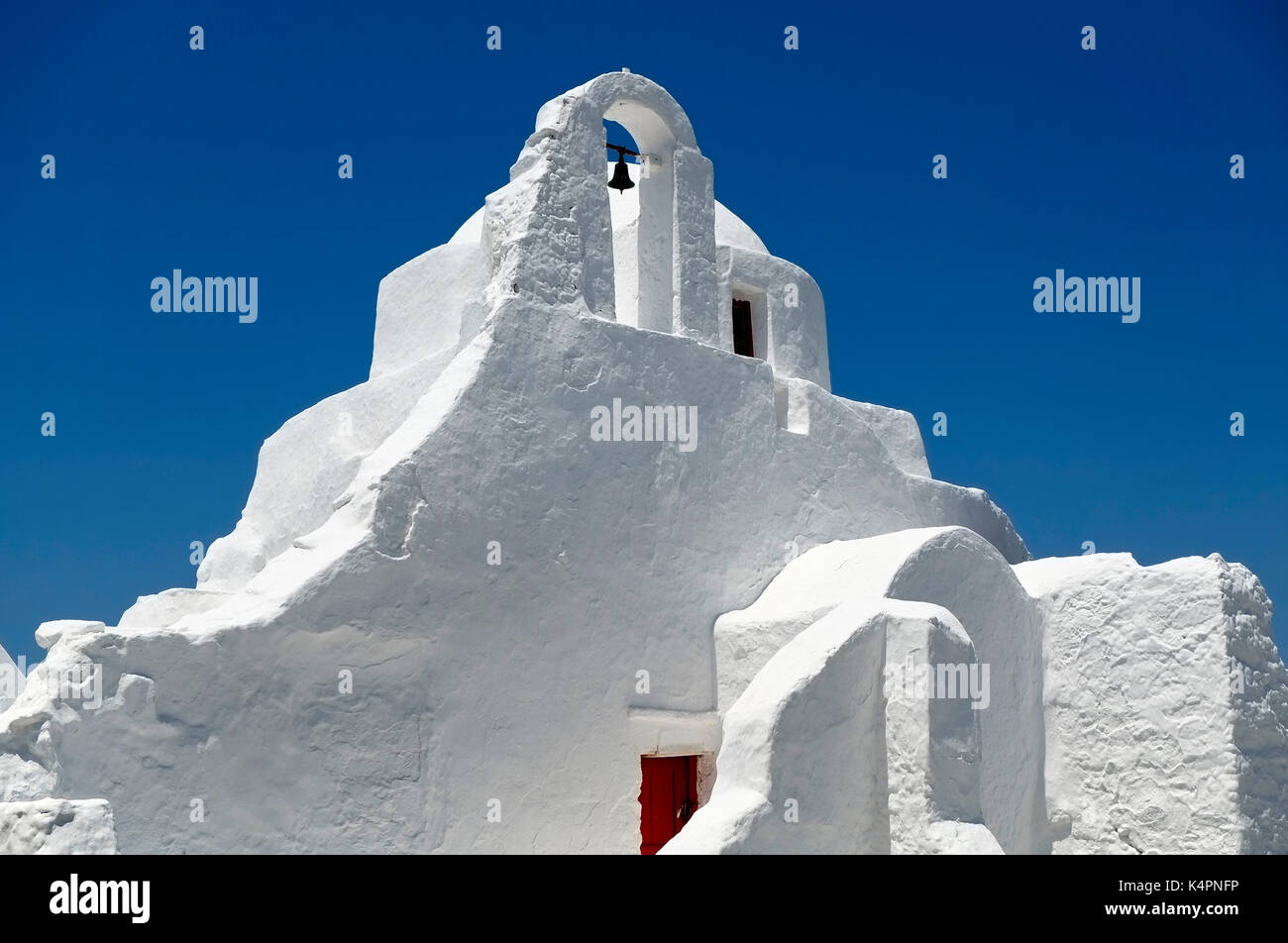 Chiesa di Panagia Paraportiani Mykonos Chora isola cicladi grecia UE Unione europea Europa, Foto Stock