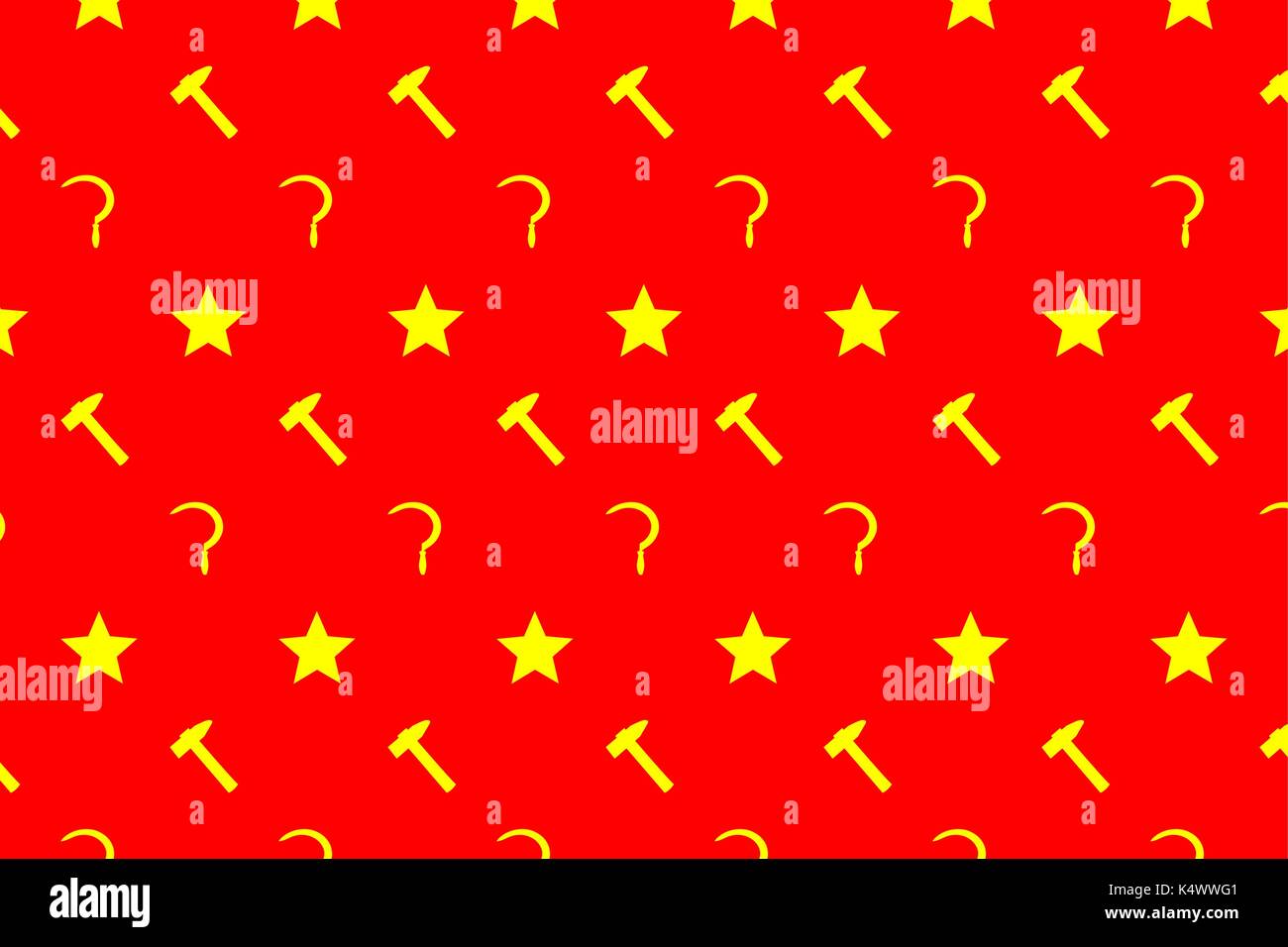 Stella, la falce e martello - simbolo giallo su sfondo rosso - disegno  vettoriale Immagine e Vettoriale - Alamy