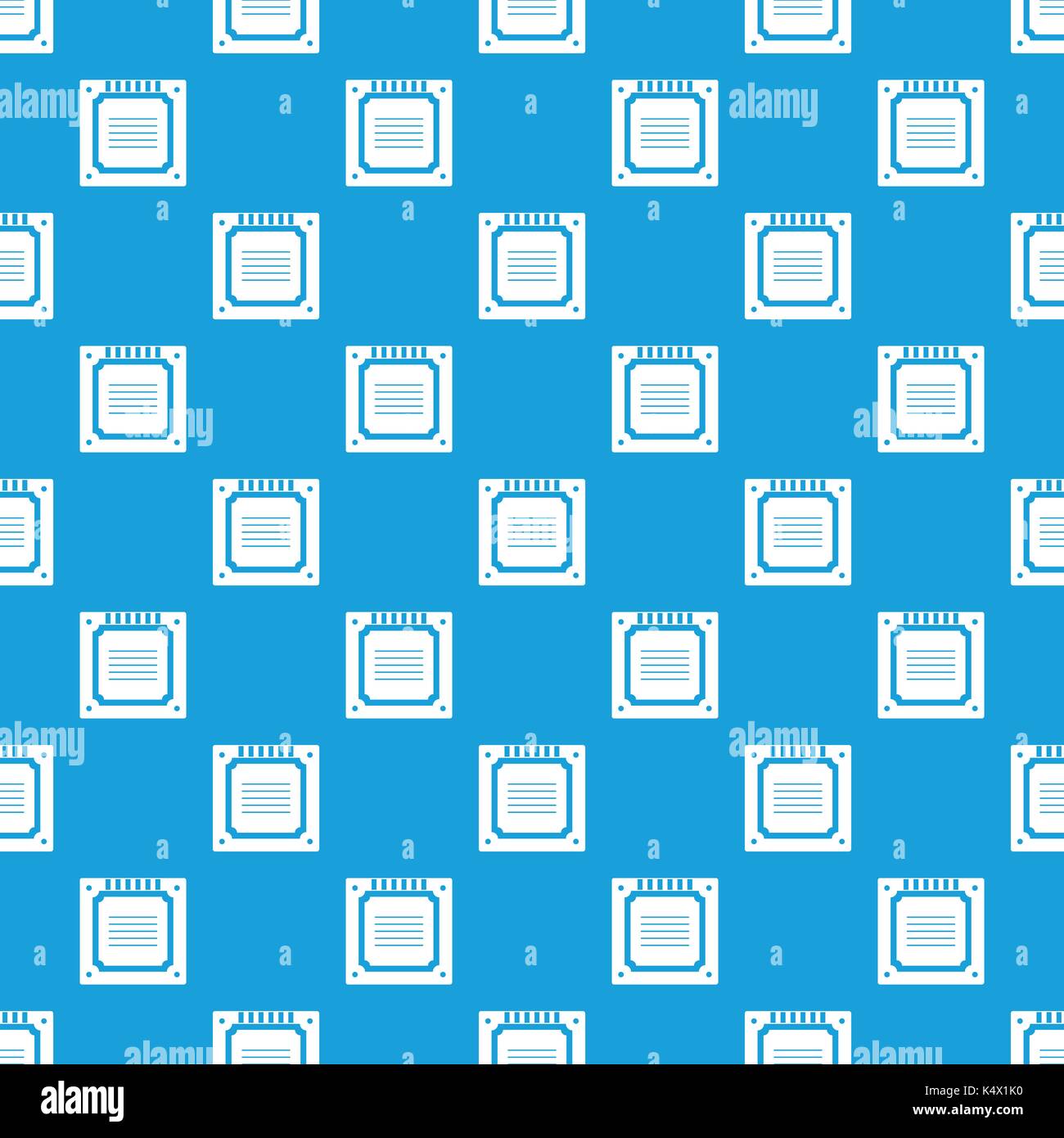 Moderne CPU multicore pattern blu senza giunture Illustrazione Vettoriale