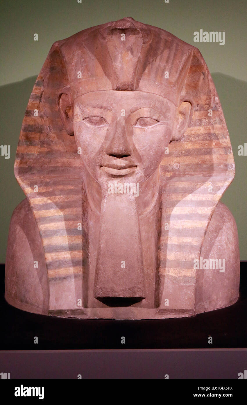 Skulptur-portrait des pharao tut ench amun, Berlino. Foto Stock