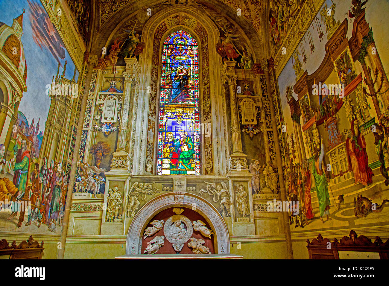 Cappella di Filippo Strozzi in Santa Maria Novella a Firenze Foto Stock