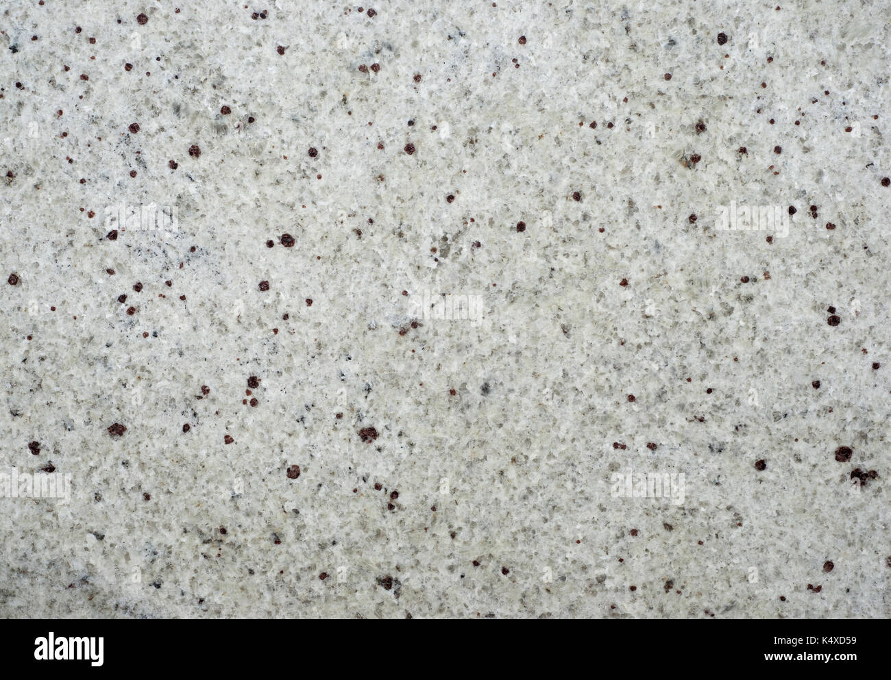 Bianco piastrelle in granito texture con puntini marrone Foto Stock