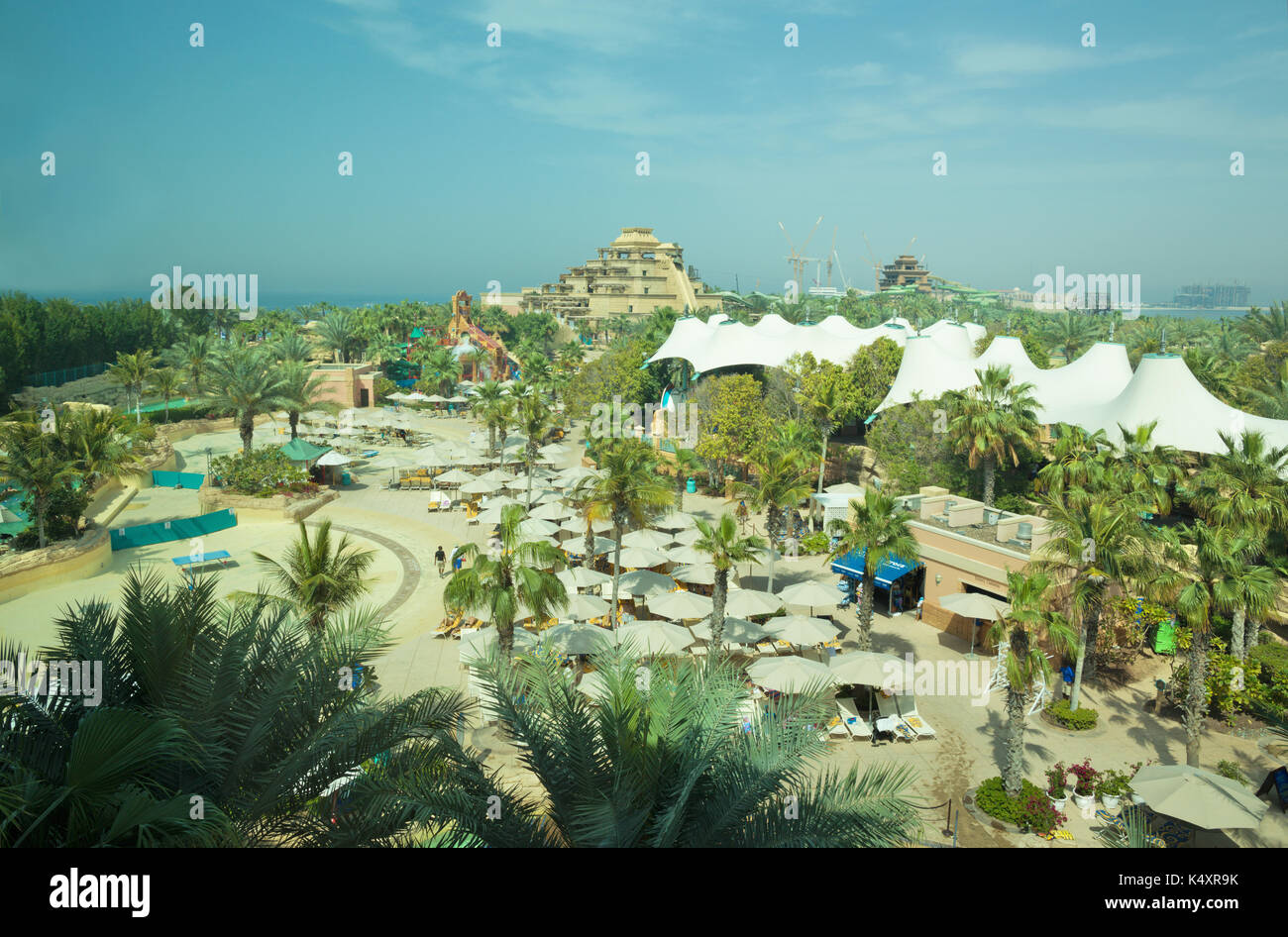 Dubai, Emirati Arabi Uniti - 23 marzo 2017: tha waterpark sul palm island Foto Stock