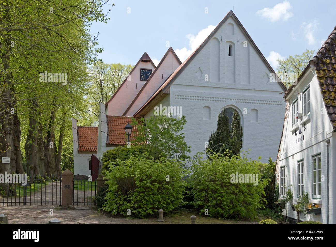 La chiesa, Sieseby, Schlei, Schleswig-Holstein, Germania Foto Stock