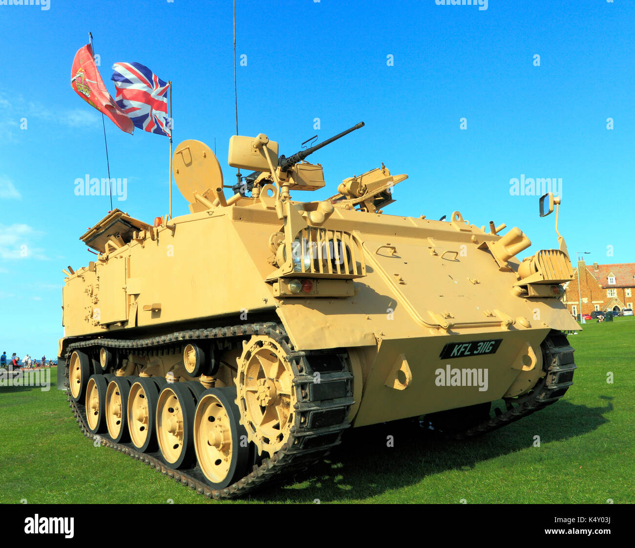 Esercito britannico 432 Serbatoio, distribuito nella prima guerra in Iraq, militare, veicolo, veicoli, Inghilterra, Regno Unito blindato di personel carrier Foto Stock