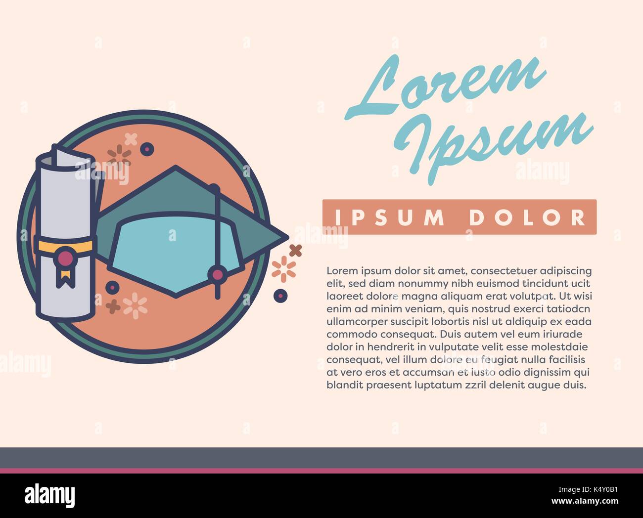 Immagine vettoriale della scheda con testo lorem ipsum Illustrazione Vettoriale