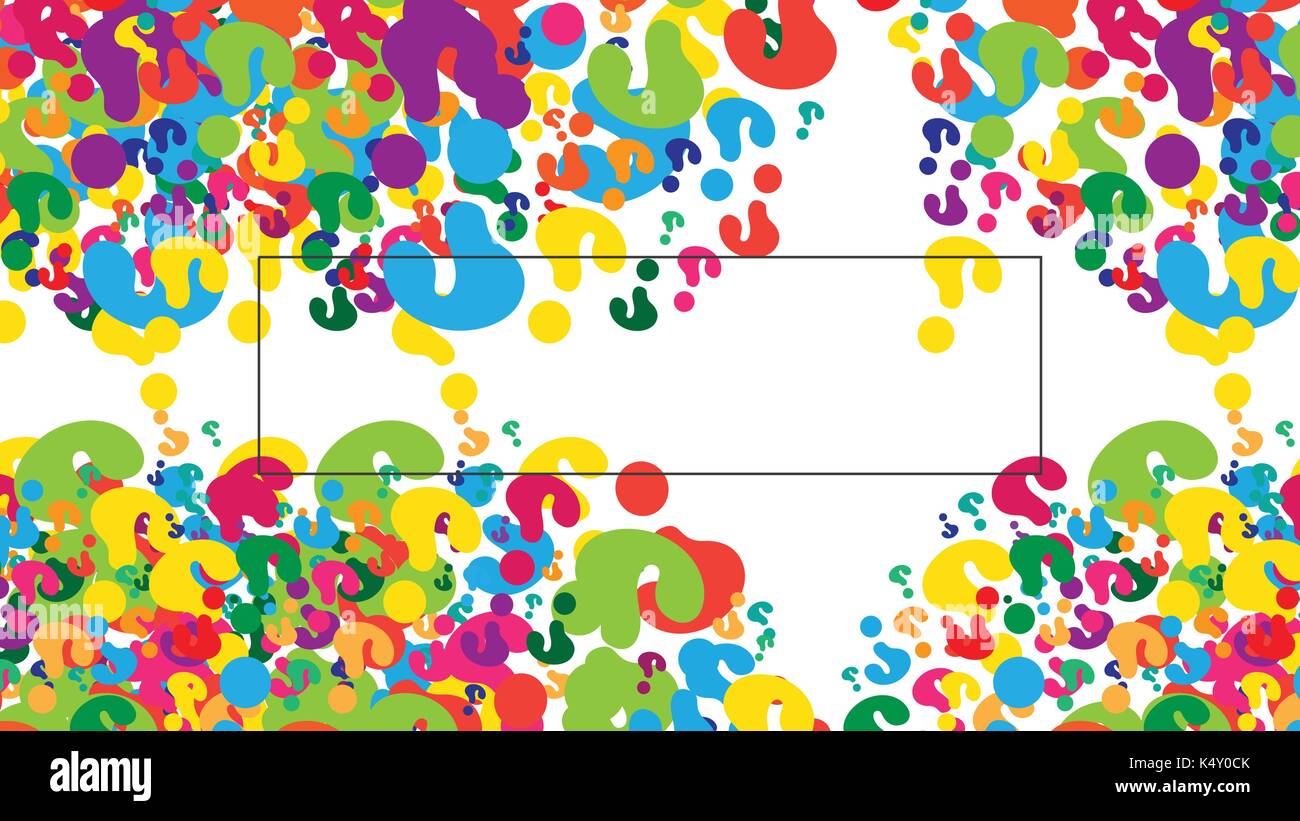 Immagine vettoriale di punti interrogativi multicolore Illustrazione Vettoriale