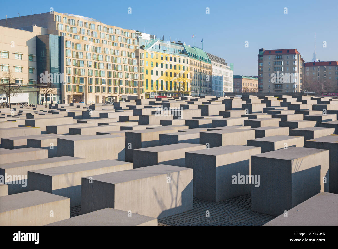 Berlino, Germania - febbraio 13, 2017: il memoriale della Shoah. Foto Stock