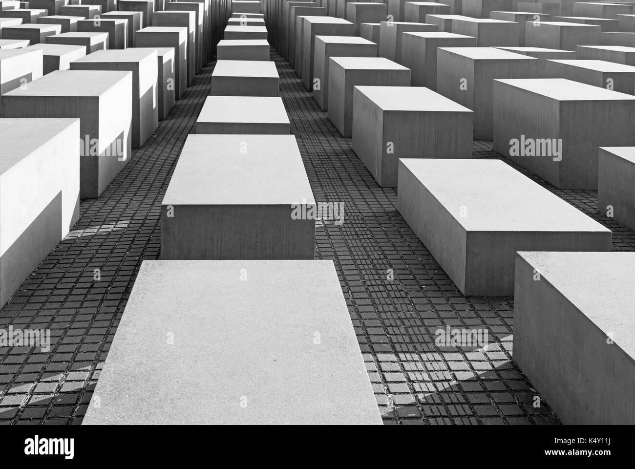 Berlino, Germania - febbraio 13, 2017: il memoriale della Shoah. Foto Stock