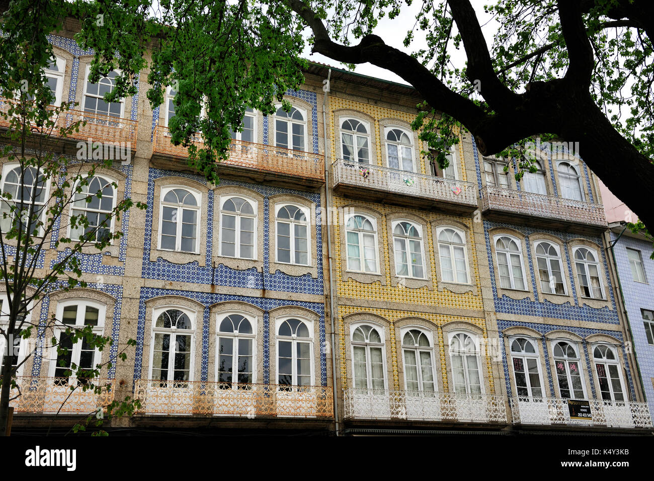 Centro storico di Guimarães, patrimonio dell'umanità dell'UNESCO. Portogallo Foto Stock