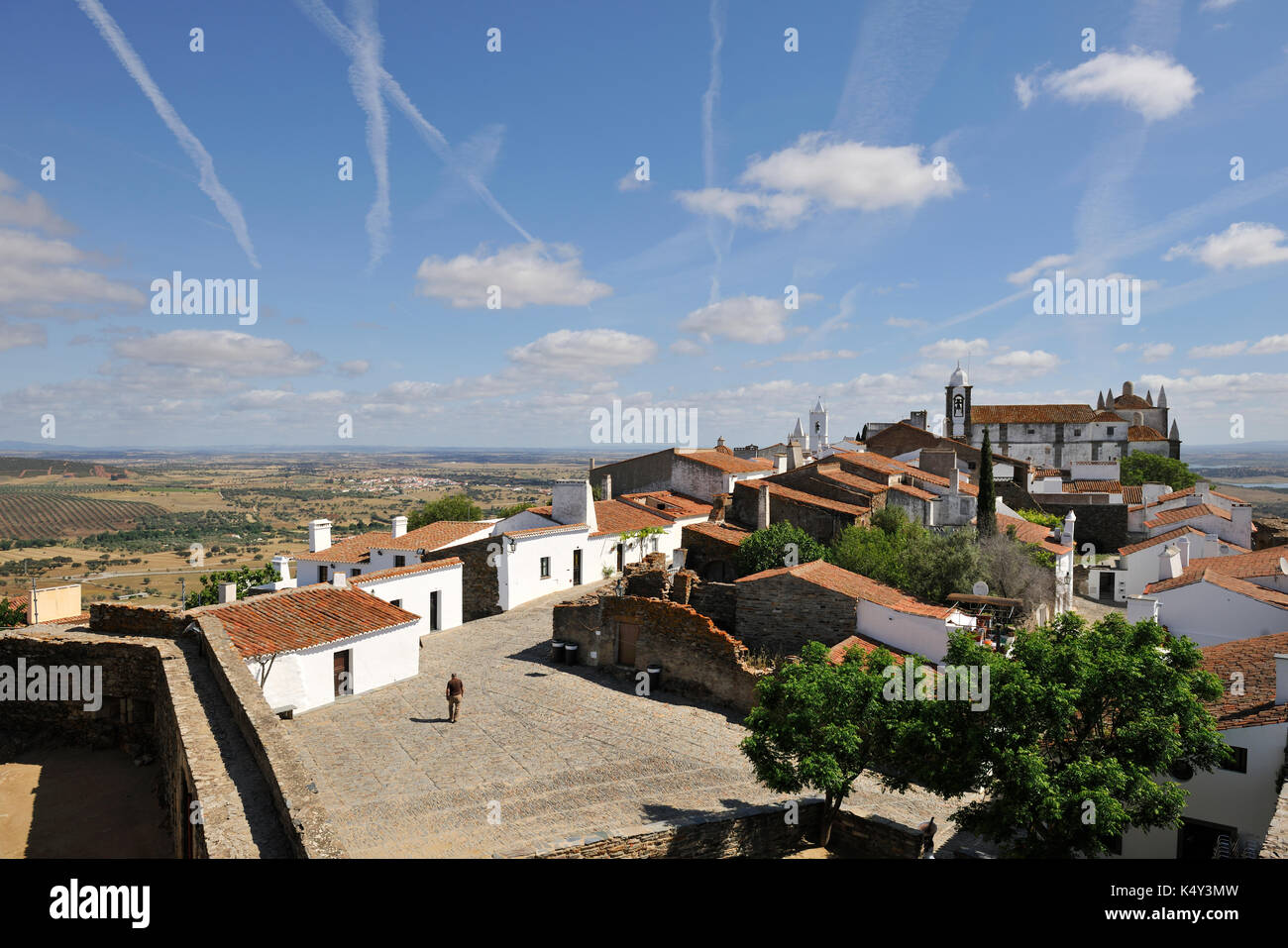 Monsaraz, un piccolo villaggio di charme in Alentejo. Portogallo Foto Stock