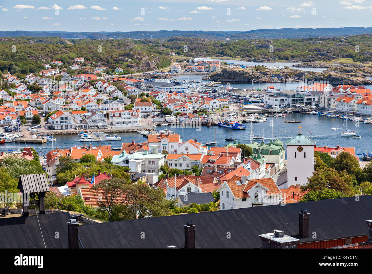 Il popolare resort estivo di marstrand in Svezia costa ovest. Foto Stock