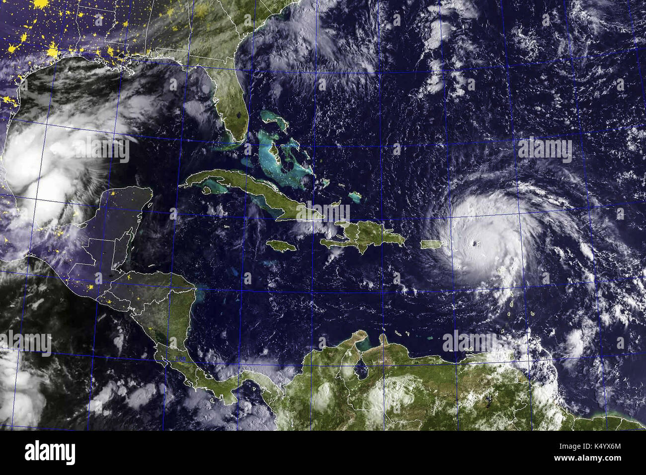 Uragano irma si avvicina a Florida Foto Stock
