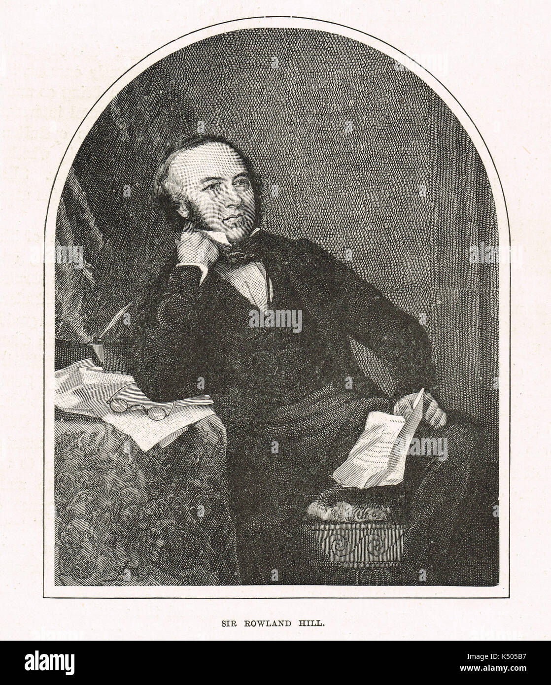 Sir Rowland Hill, Penny Post originatore Foto Stock