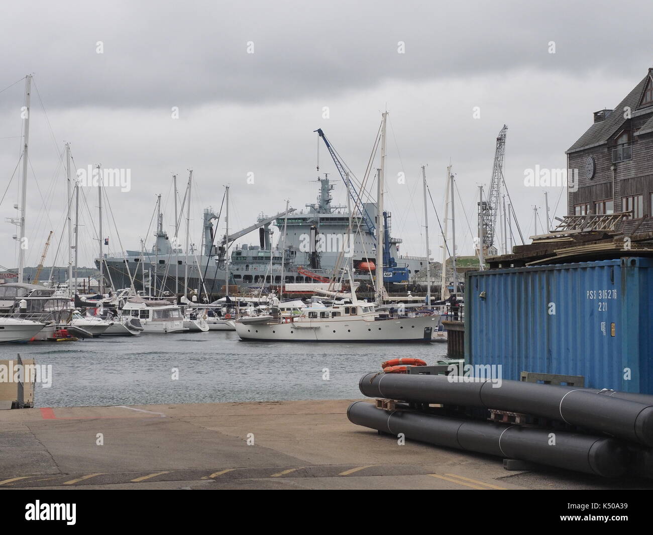 Pendennis Shipyard Cornwall Regno Unito Foto Stock
