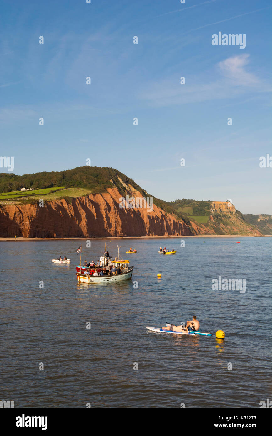 Jurassic Coast a Sidmouth, nel Devon, Regno Unito Foto Stock