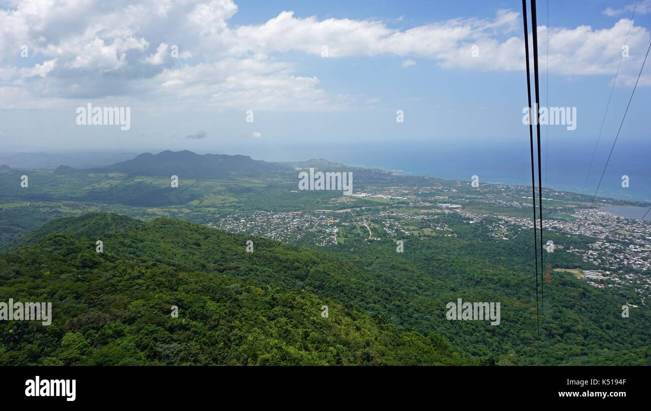 Costa di Puerto plata da Pico de Isabel del torres Foto Stock