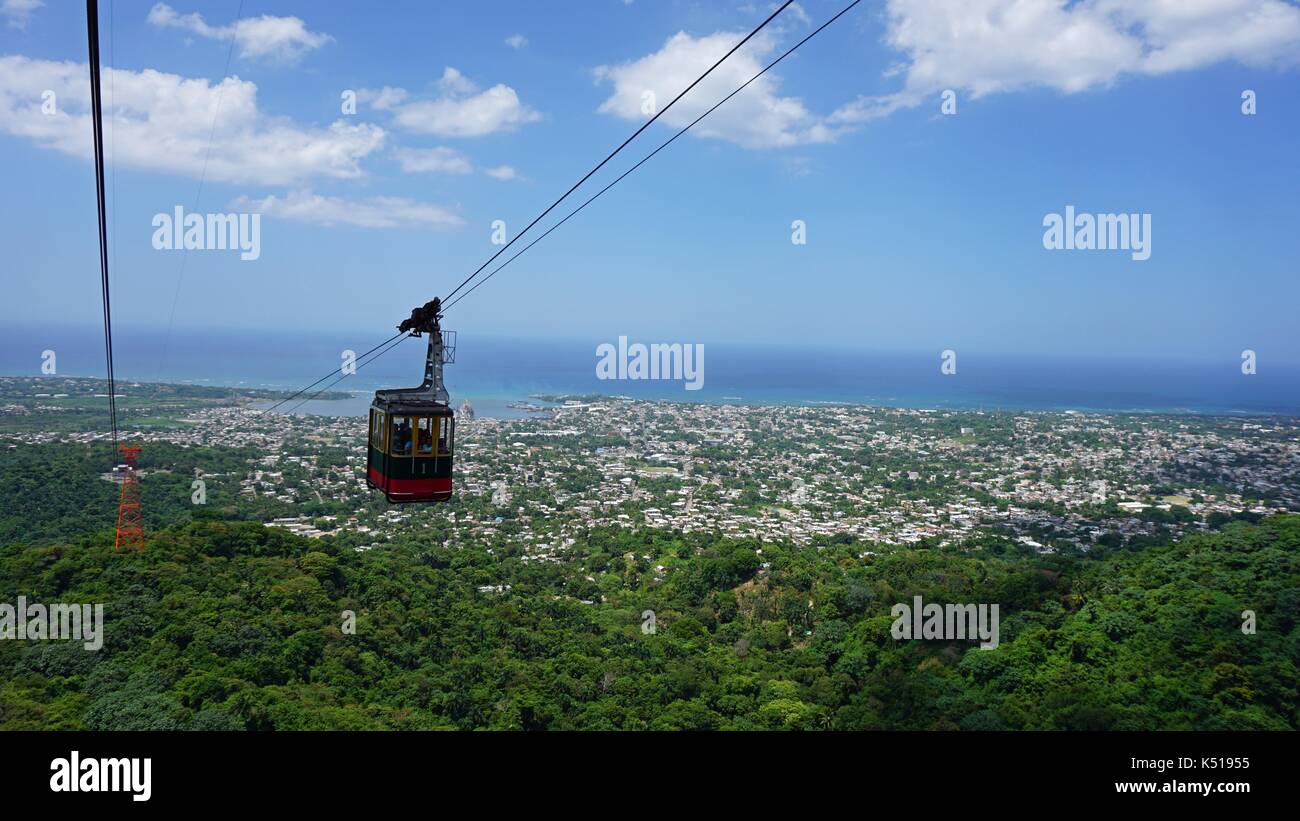 Costa di Puerto plata da Pico de Isabel del torres Foto Stock