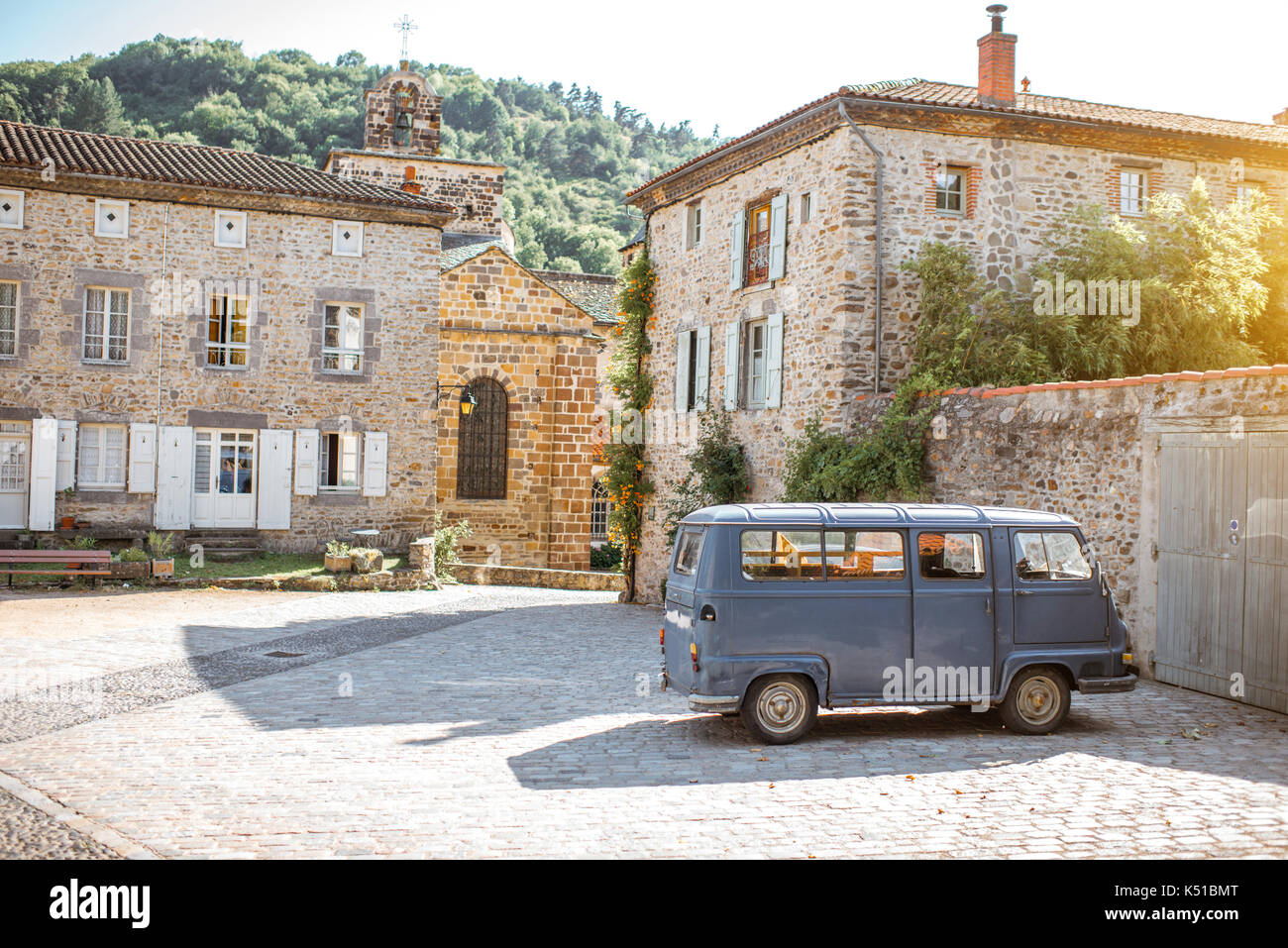 Villaggio blesle nella regione Auvergne, Francia Foto Stock