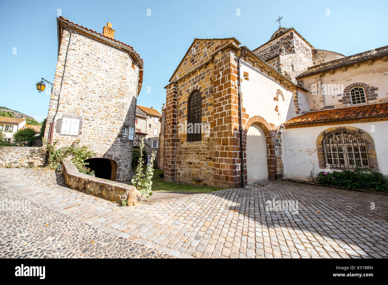 Villaggio blesle nella regione Auvergne, Francia Foto Stock