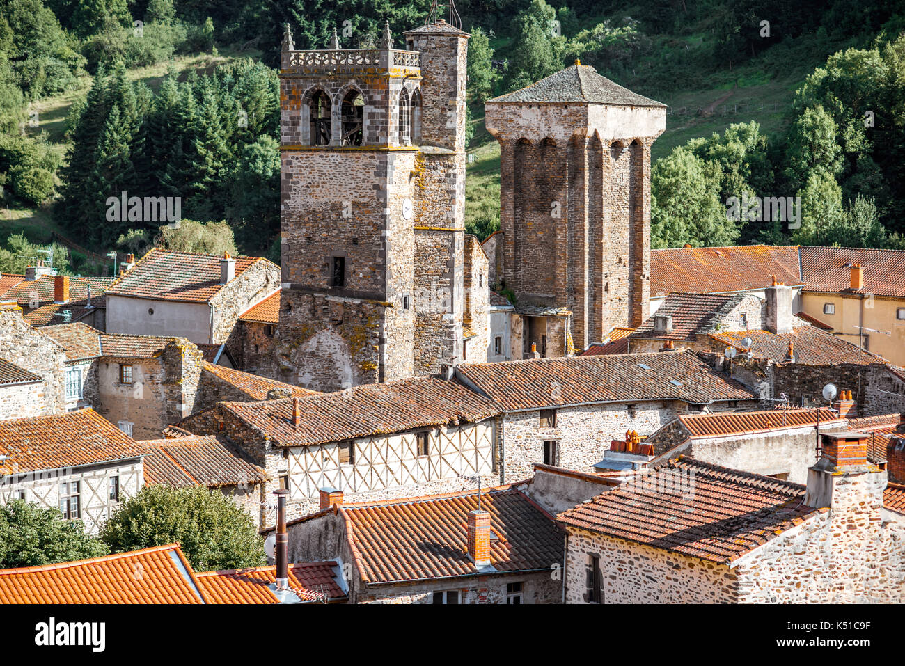 Villaggio blesle nella regione Auvergne, Francia Foto Stock