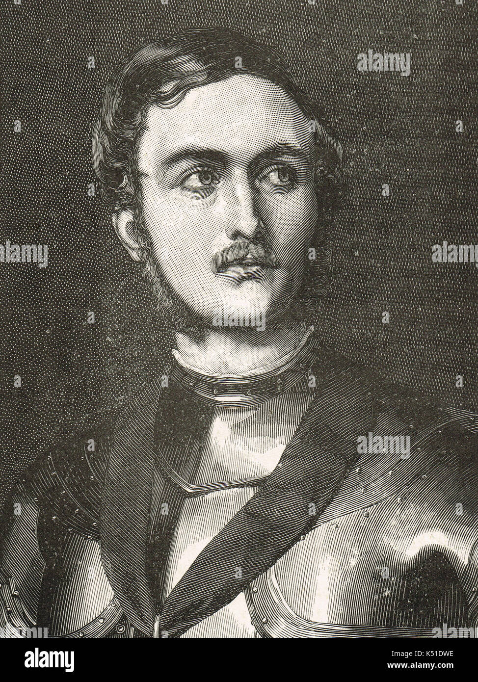 Prince Albert come un cavaliere in armatura, 1844 Foto Stock