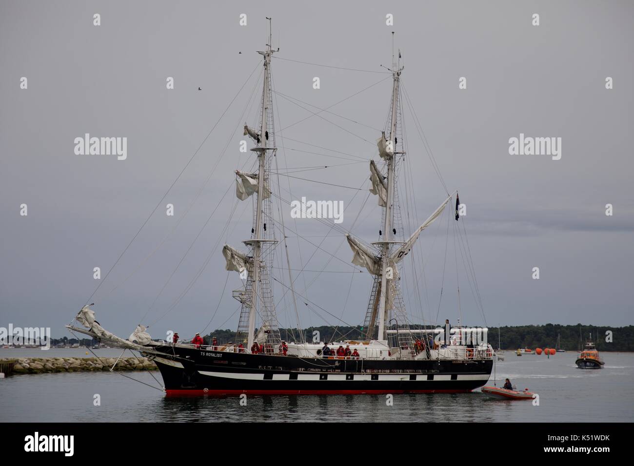 TS Royalist entrando in porto di Poole Foto Stock