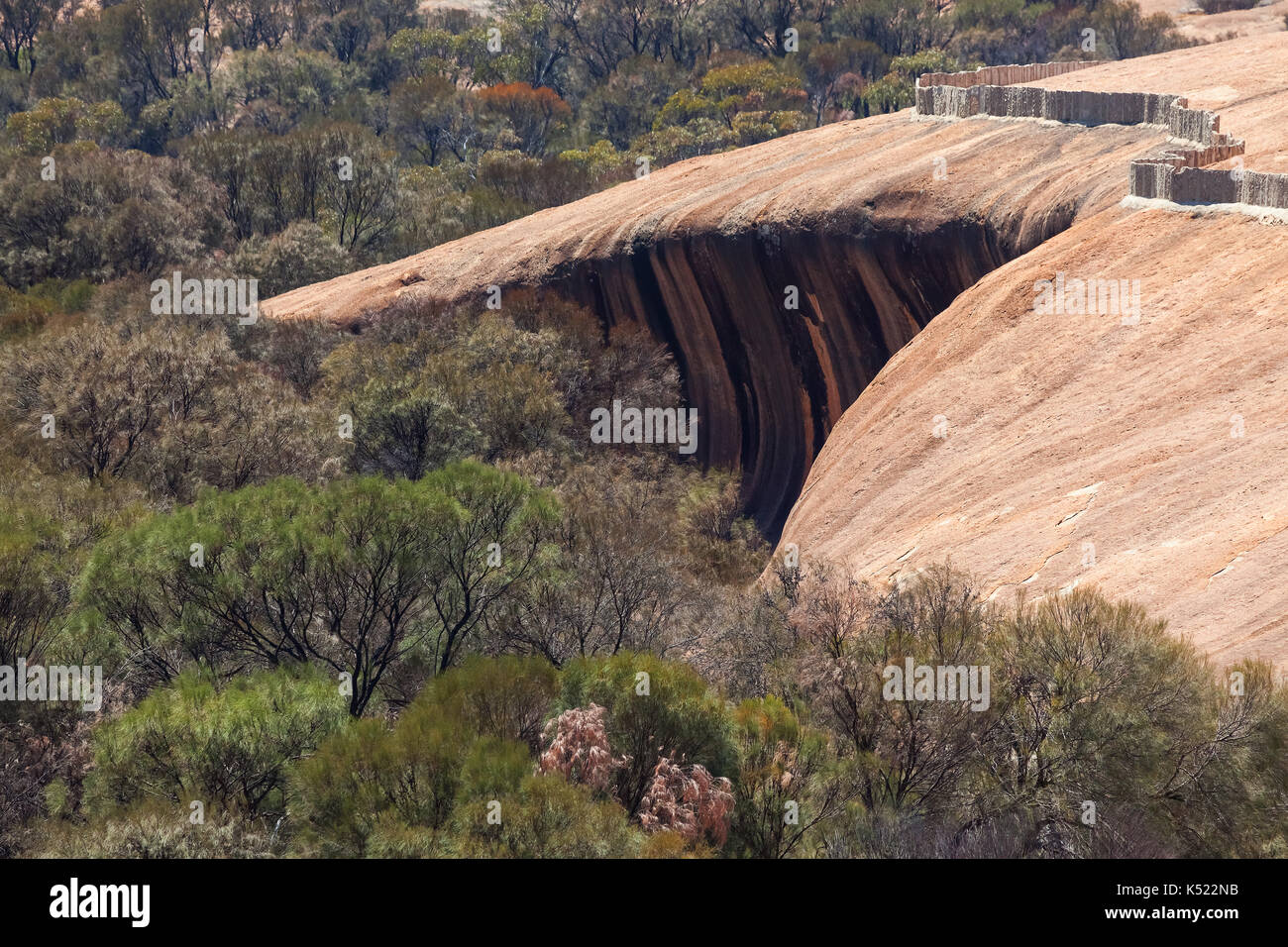 La forma d'onda o Hyden Rock è uno di Australia più famoso landforms. ￼W.Australia. Foto Stock