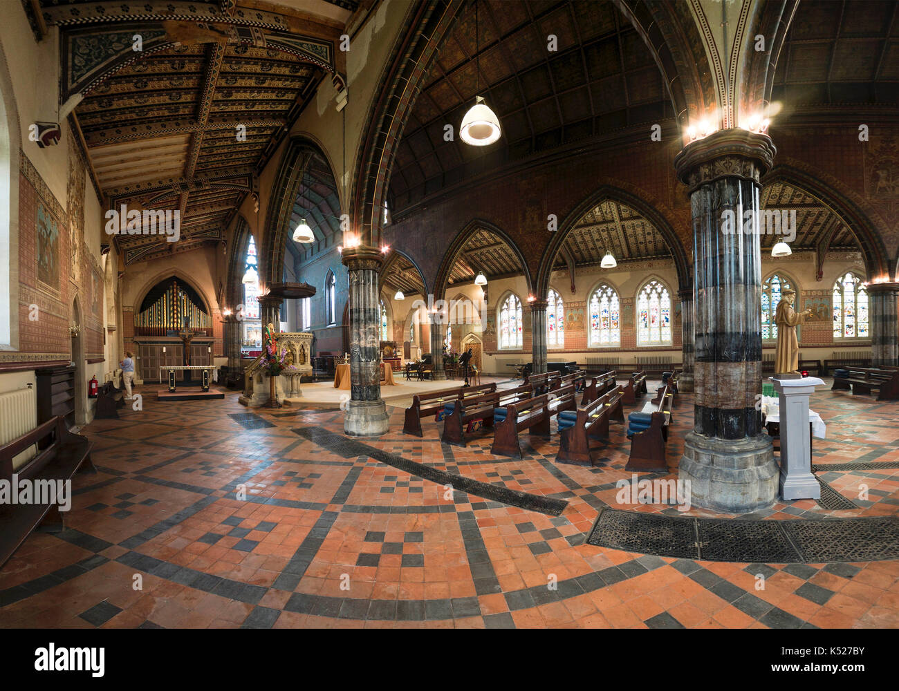St Margaret of Antioch Anglican Church, Princes Road, Liverpool. Grado 2 elencato risalente al 1868-9, progettato da G e Street, pagato per Robert Horsfall. Foto Stock