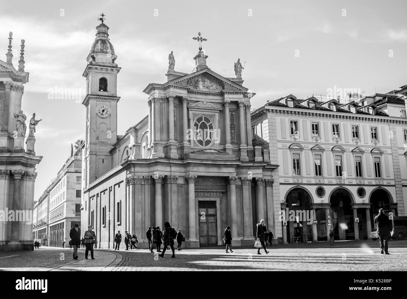 La chiesa di San Carlo Borromeo a San Carlo, Torino, Italia Foto Stock