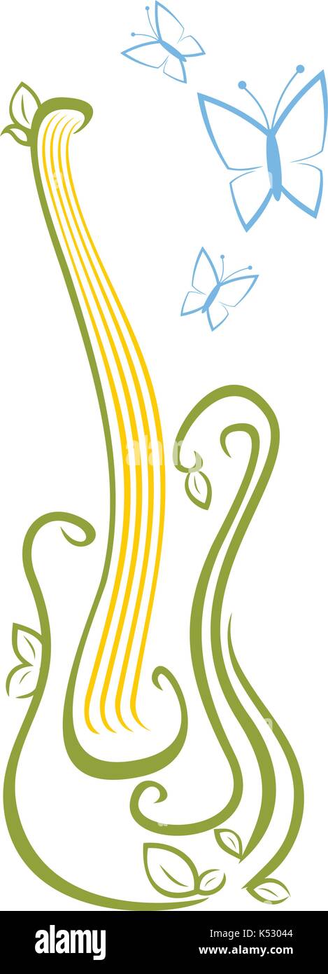 Musica per chitarra Illustrazione Vettoriale