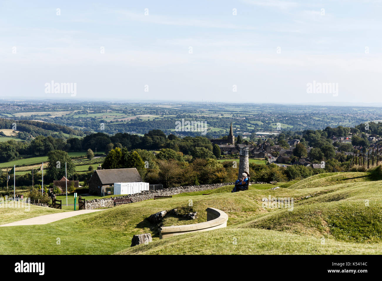 Crich con la torre di St Marys Chiesa Foto Stock