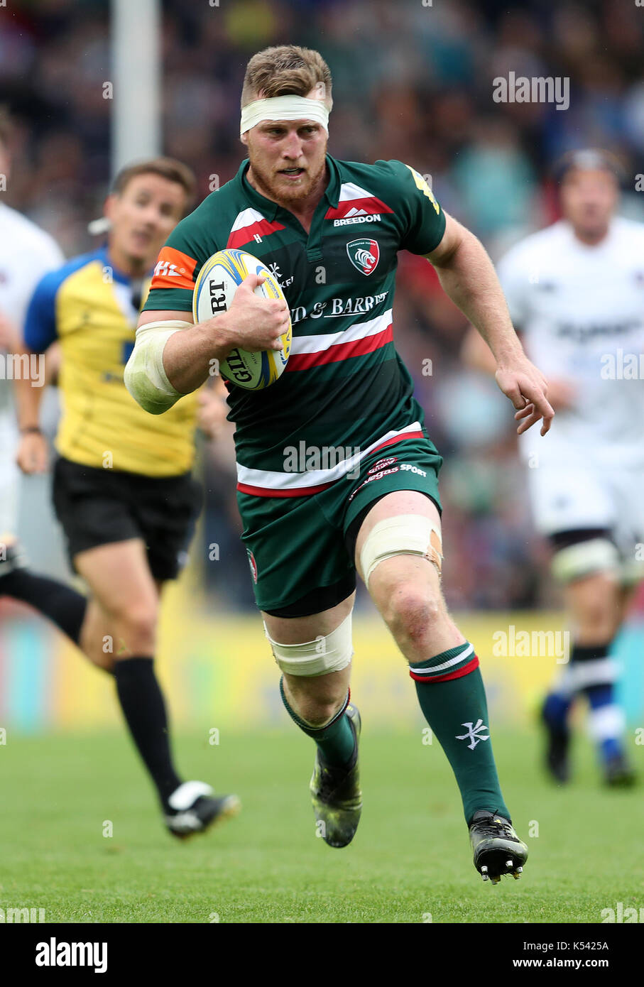 Leicester Tigers' brendon o'connor durante la aviva premiership corrispondono a welford road, Leicester. Foto Stock