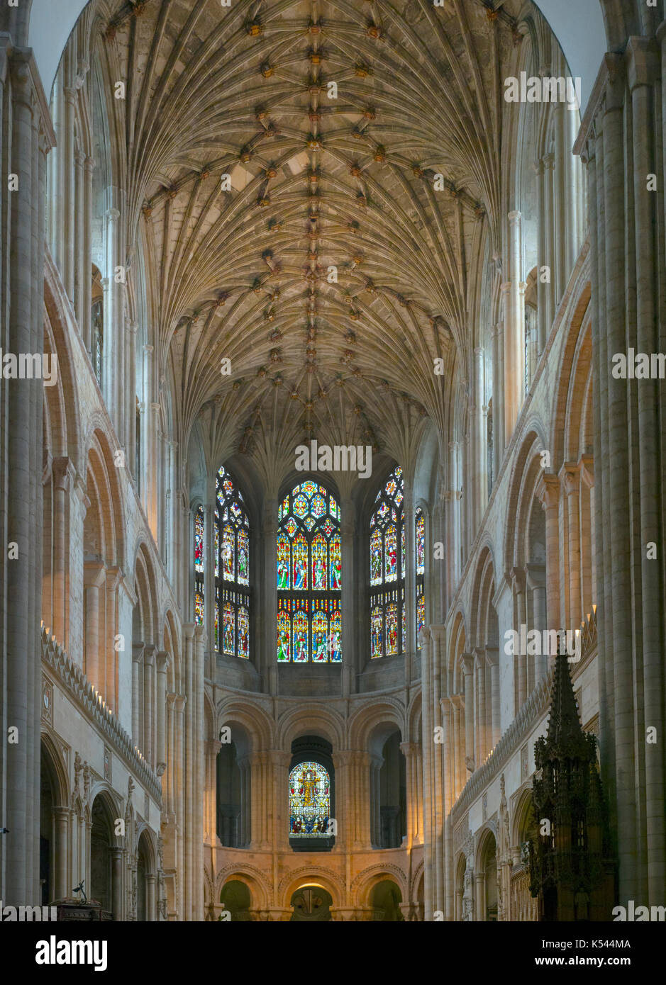 Norwich Cathedral interior norfolk Foto Stock