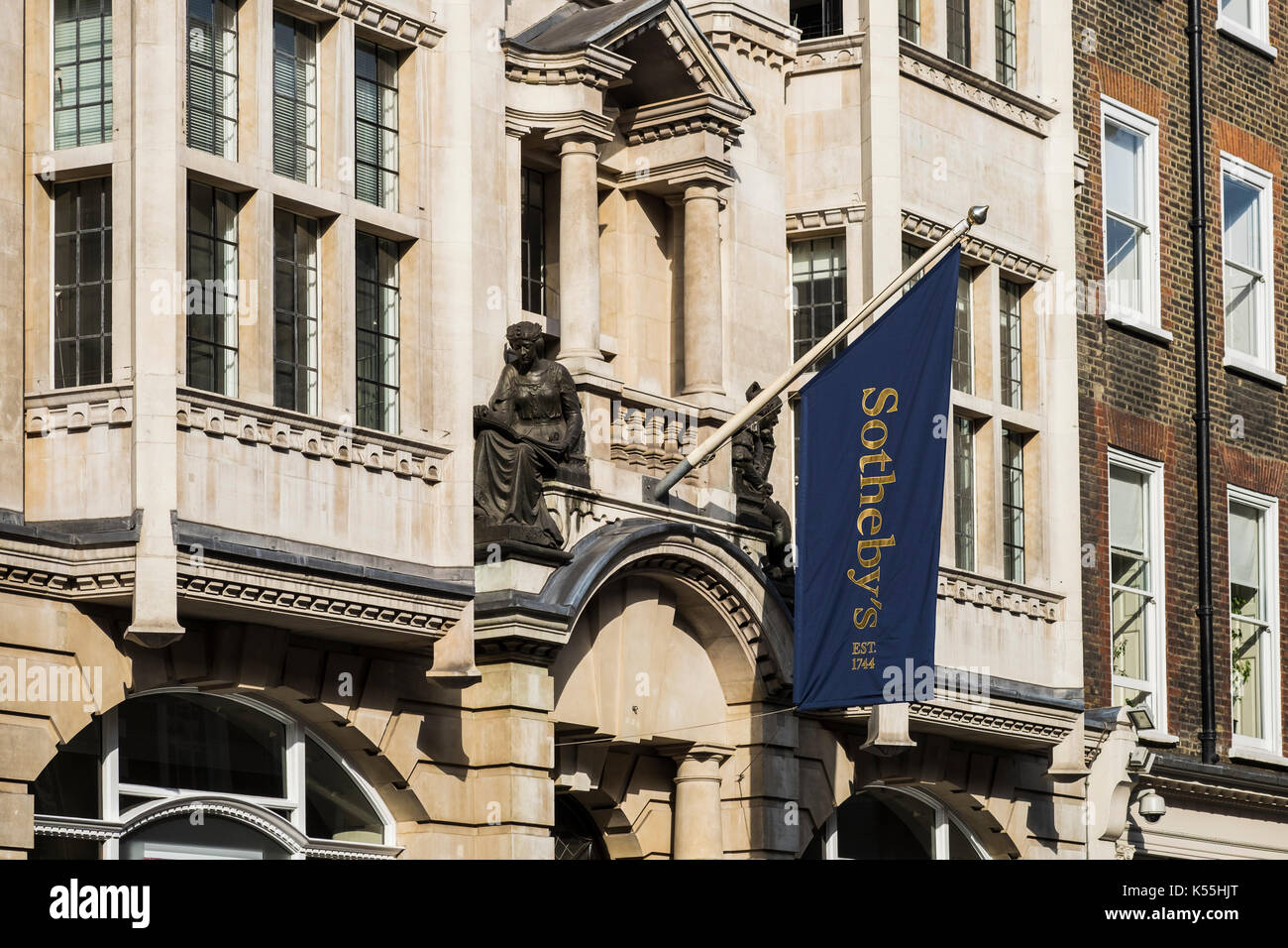 Sotherby la casa d'aste, St.George Street, Mayfair, London, England, Regno Unito Foto Stock