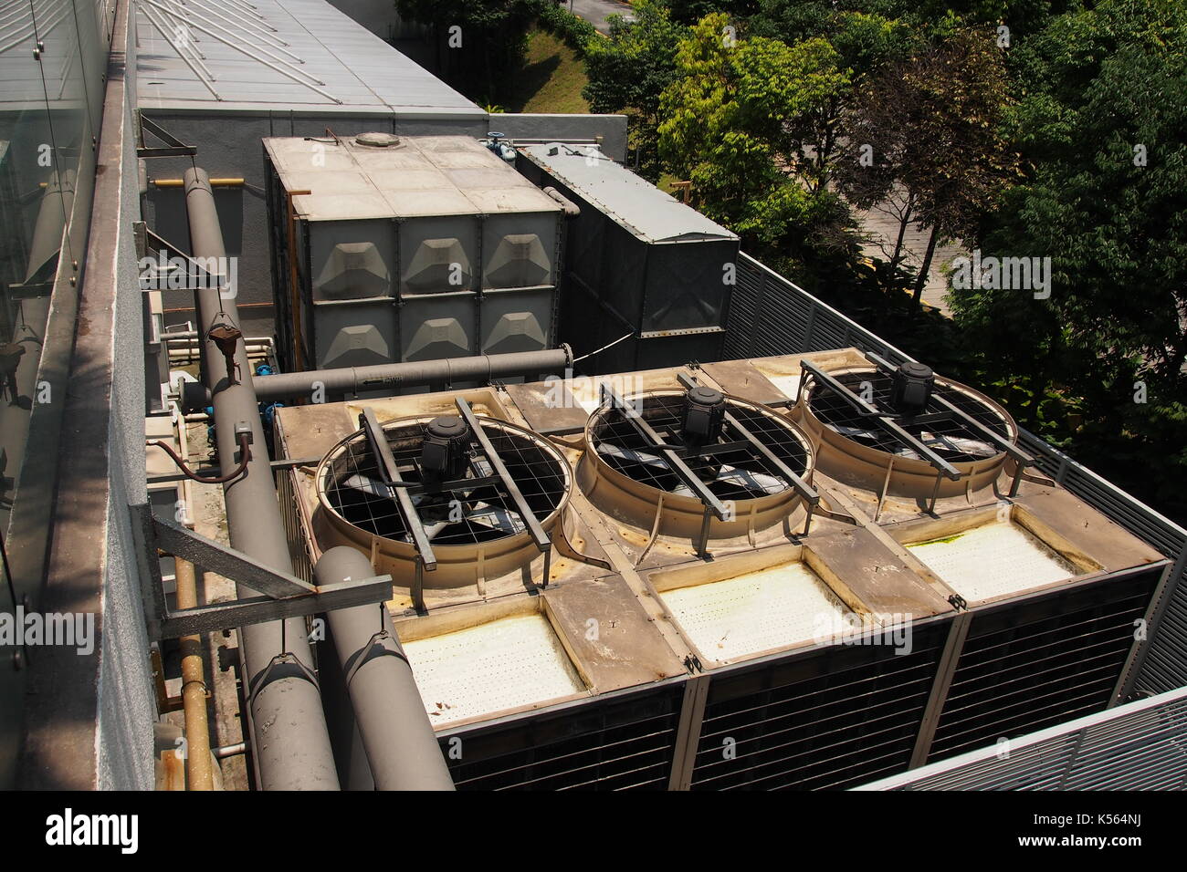 Riscaldamento industriale ventilazione e aria condizionata recuperatore Foto Stock