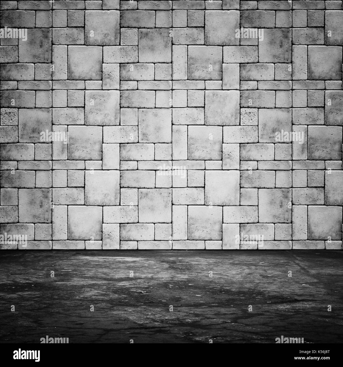 Muro di pietra il rendering 3D Foto Stock
