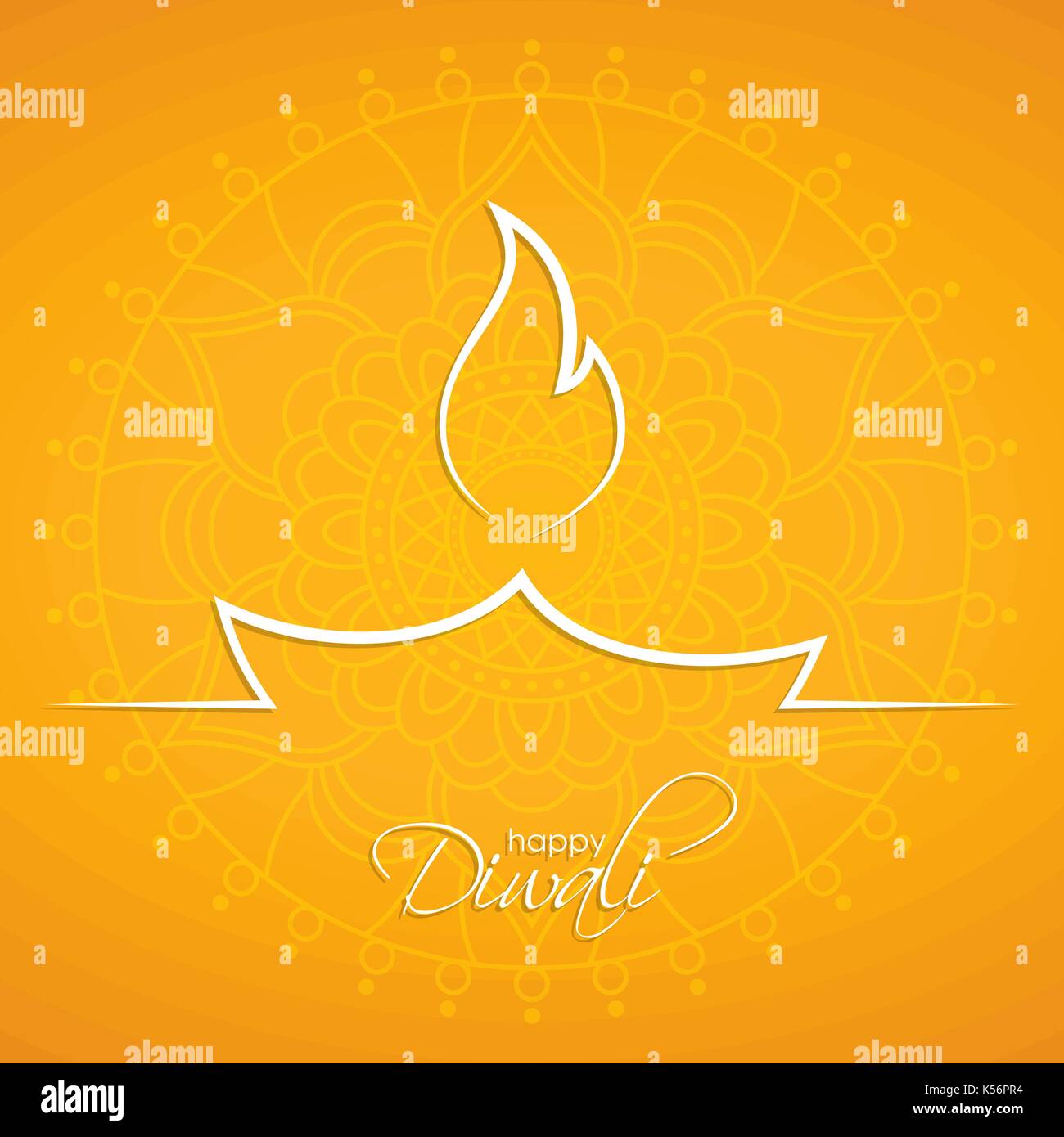 Indian diya olio lampada. la festa delle luci. felice Diwali abstract sfondo con ornamento per il tuo biglietto di auguri design Illustrazione Vettoriale